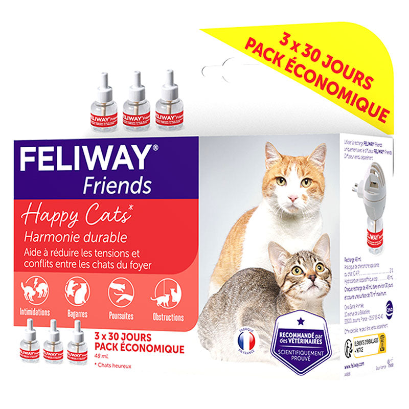 Feliway Friends Diffuseur phéromones - Réduit les conflits entre chats